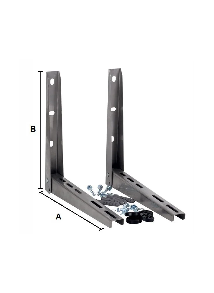 Supports (x2) clim mural 430 inox