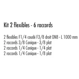 Kit flexibles + raccords fioul