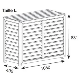 Cache clim composite L blanc