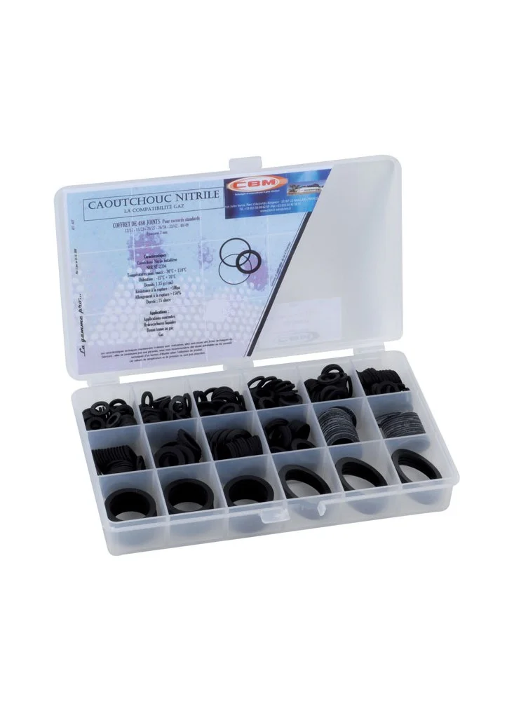 Coffret de 480 joints nitrile