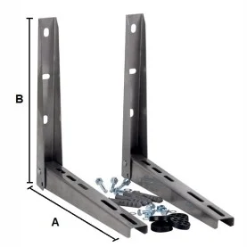 Supports (x2) clim mural 430 inox