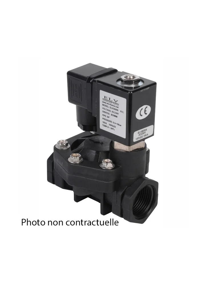 Electrovanne 1/2" NF plastique