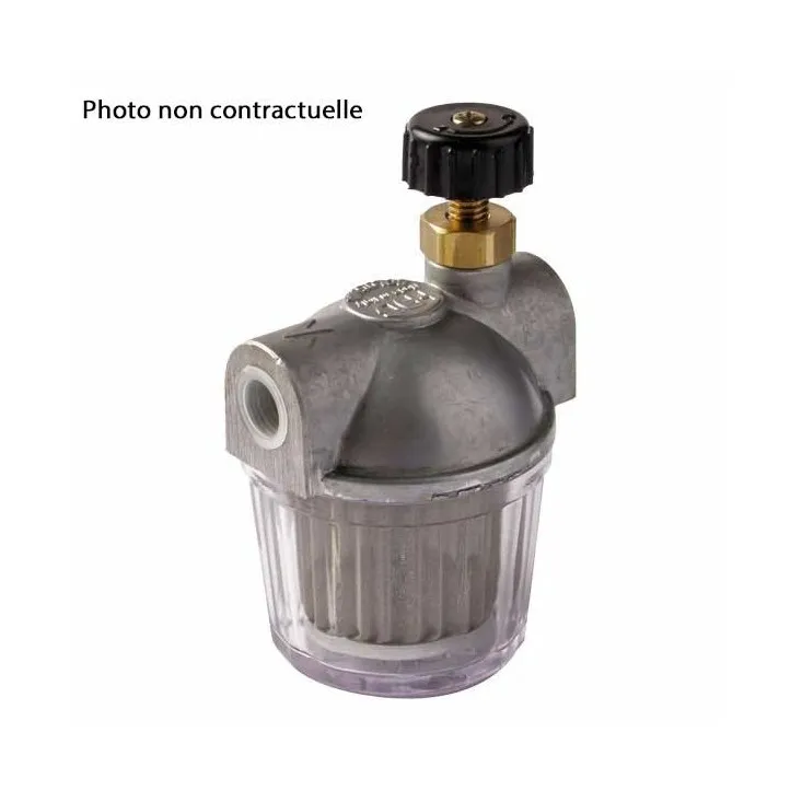 Filtre fioul 3/8" avec robinet arrêt série 202