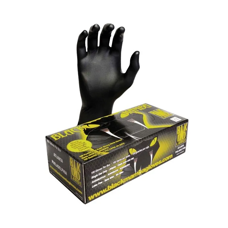 Gants jetables nitrile noir L