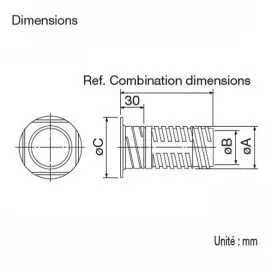 Passage mur  NFP-60 extensible