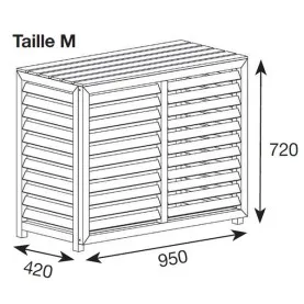 Cache clim aluminium M blanc