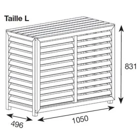 Cache clim aluminium L blanc