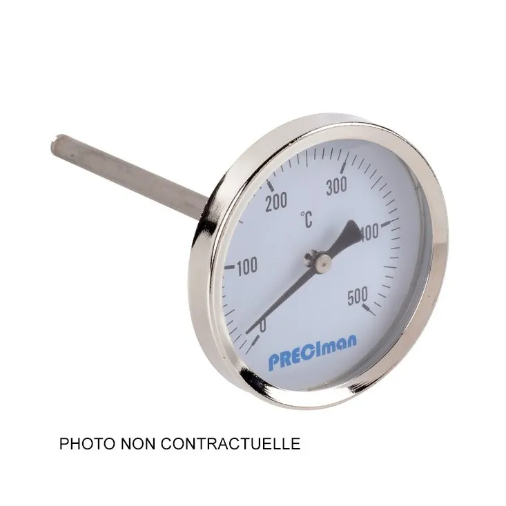 Thermomètre fumées 500°C - 200 mm
