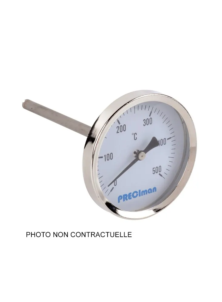 Thermomètre fumées 500°C - 300 mm