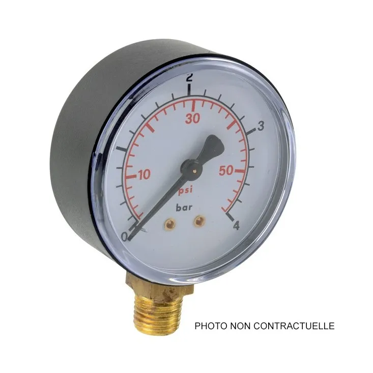 Manomètre 25 bar dia 63 ABS