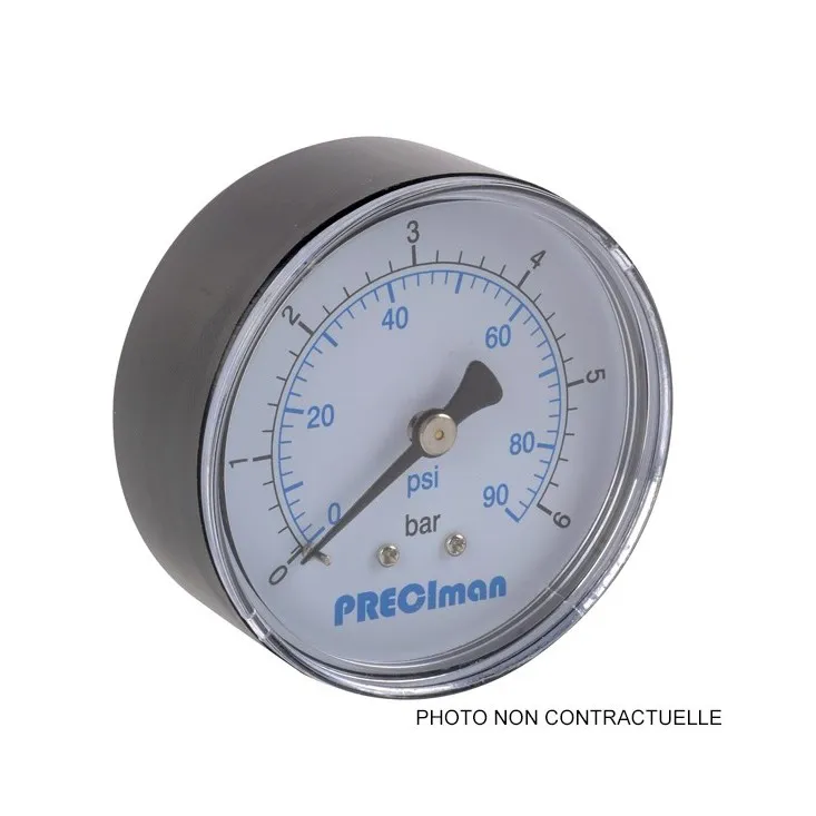 Manomètre 6 bar dia 50 ABS