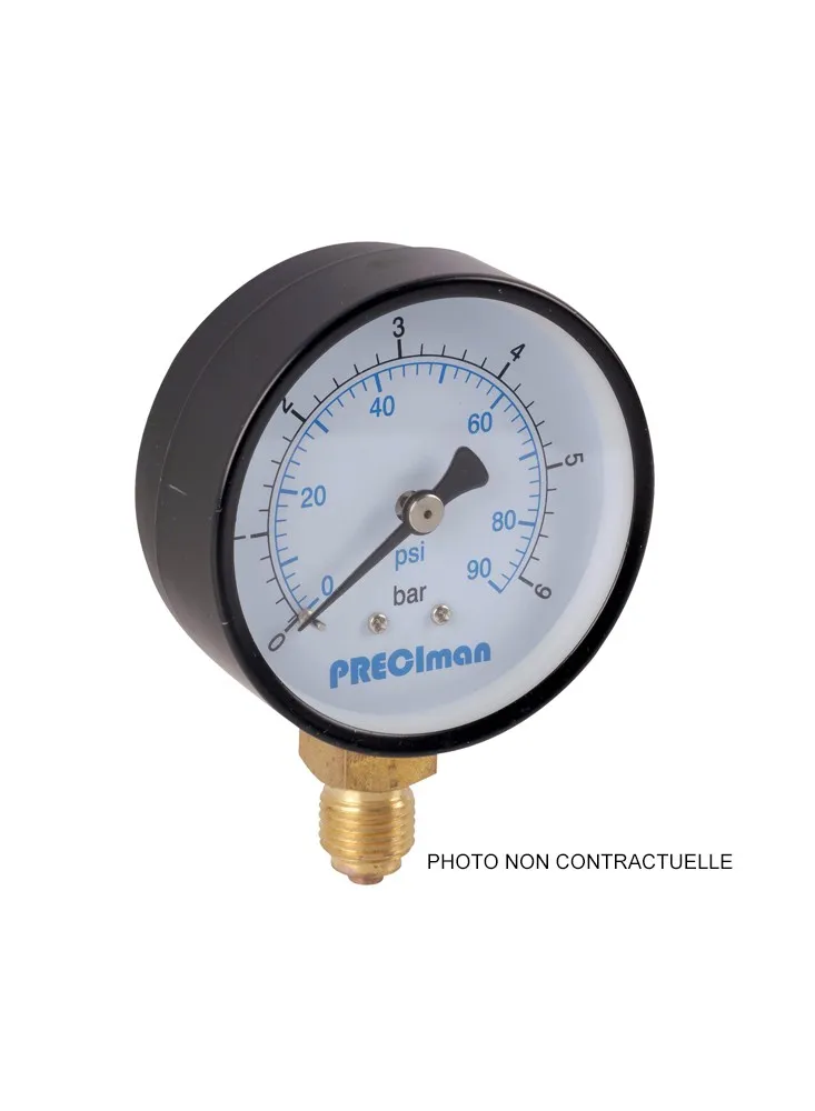 Manomètre 4 bar dia 63 acier