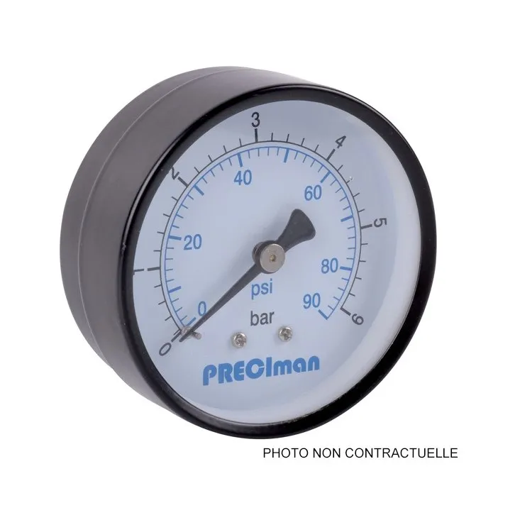 Manomètre 100 bar dia 63 acier