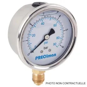 Manomètre  100 bar dia 63mm inox