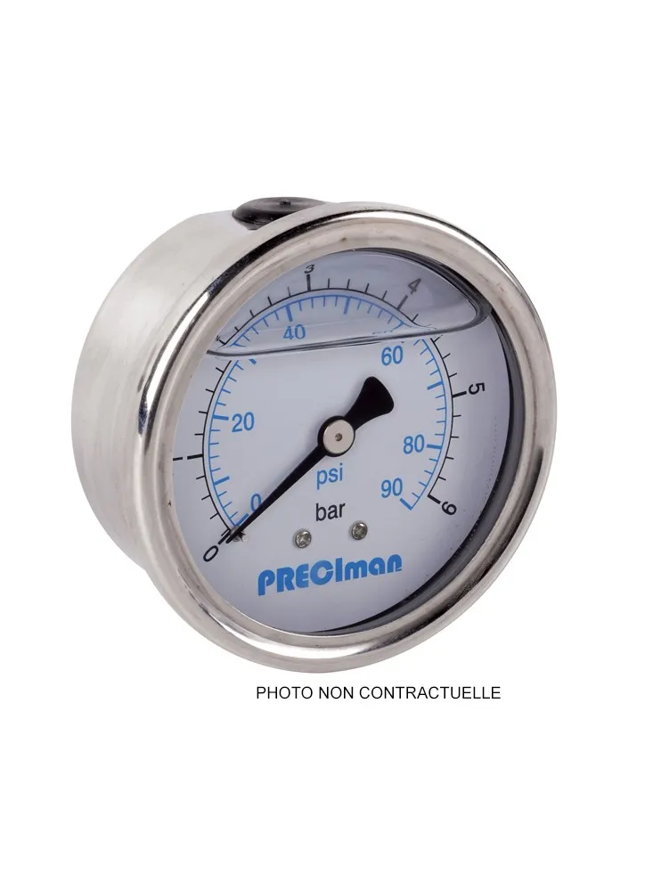 Manomètre  1,6 bar dia 63mm inox