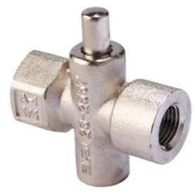 Robinet poussoir 2 voies 30 bar G1/4