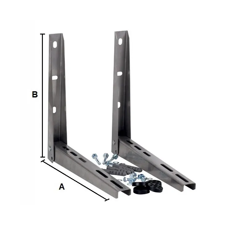 Supports (x2) clim mural 430 inox