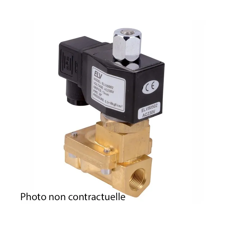 Electrovanne 3/4" NO Laiton