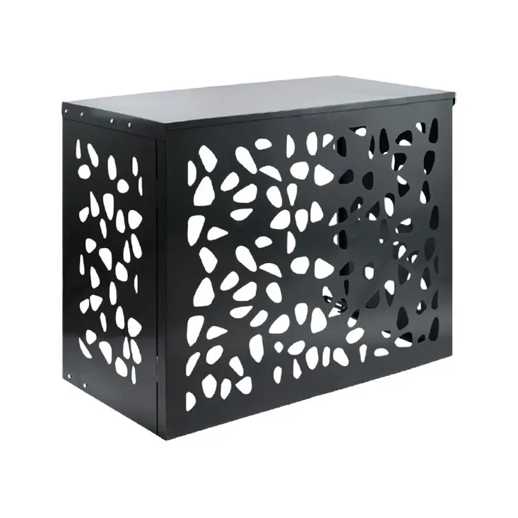 Cache clim acier L gris