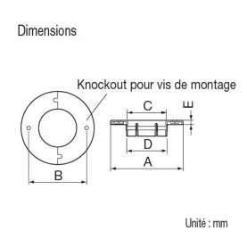 Bride passage mur WC-65N-I