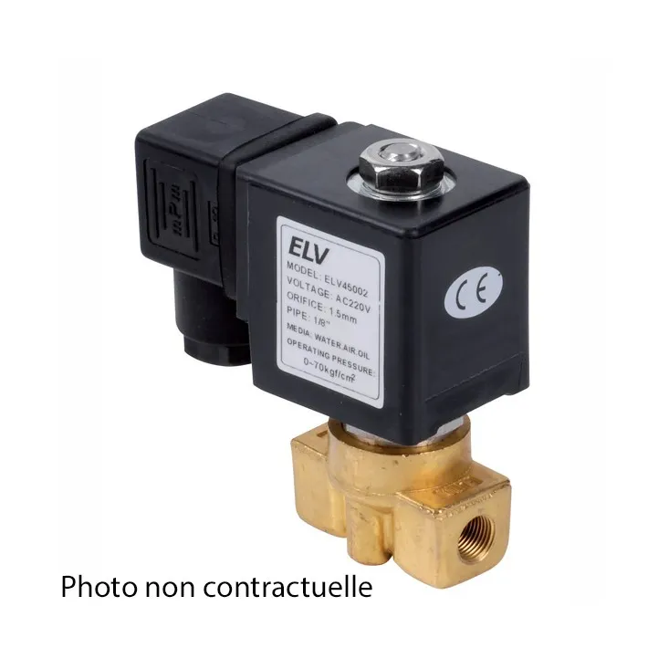 Electrovanne HP 1/4" NF laiton