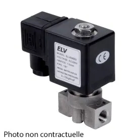 Electrovanne HP 1/4" NF inox