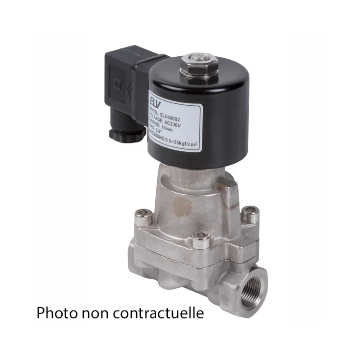 Electrovanne vapeur 3/4" NF Inox