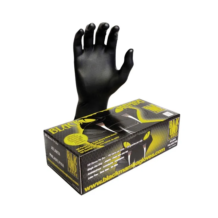 Gants jetables nitrile noir XL