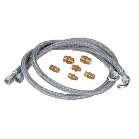 Kit 2 flexibles + 6 raccords fioul