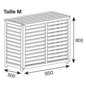 Cache clim acier M gris