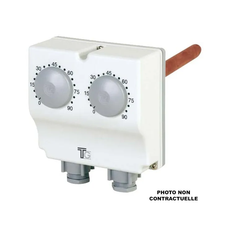 Aquastat double 30-120°C et 0-60°C