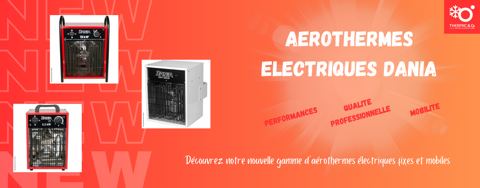 Aérothermes électriques fixes et mobiles Dania - Thermic & Co